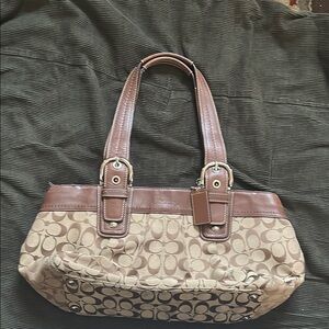 Coach Tan and Brown Bag